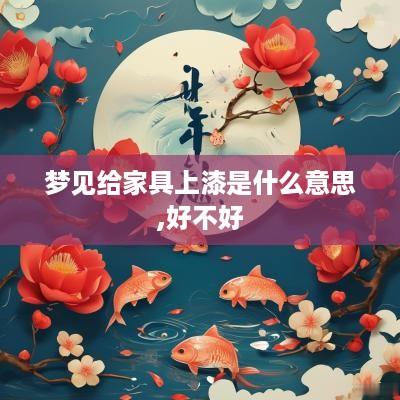 梦见给家具上漆是什么意思,好不好