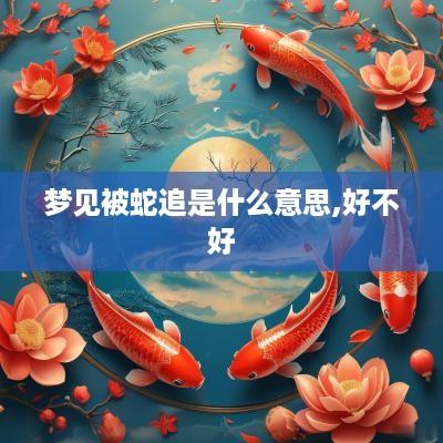 梦见被蛇追是什么意思,好不好