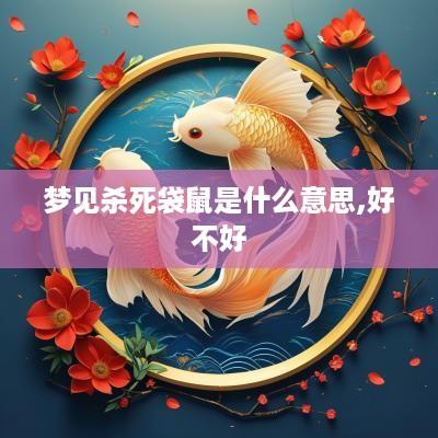 梦见杀死袋鼠是什么意思,好不好