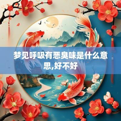 梦见呼吸有恶臭味是什么意思,好不好