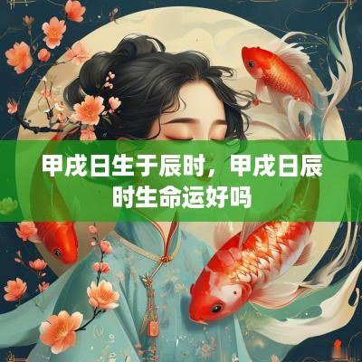 甲戌日生于辰时，甲戌日辰时生命运好吗