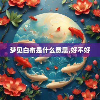 梦见白布是什么意思,好不好