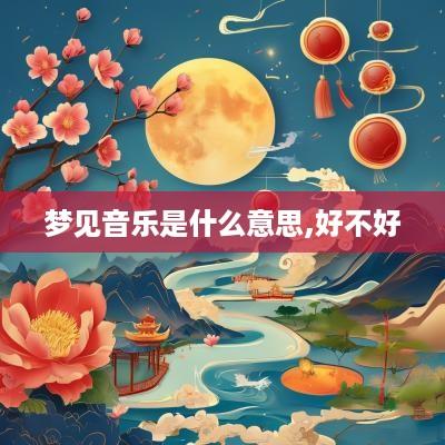 梦见音乐是什么意思,好不好