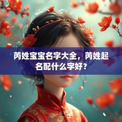 芮姓宝宝名字大全，芮姓起名配什么字好？