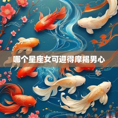 哪个星座女可迎得摩羯男心
