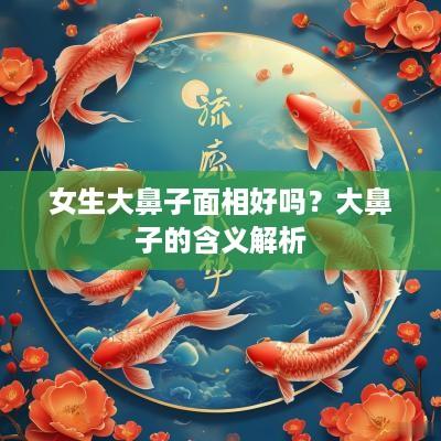 女生大鼻子面相好吗？大鼻子的含义解析
