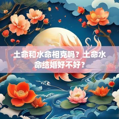 土命和水命相克吗？土命水命结婚好不好？