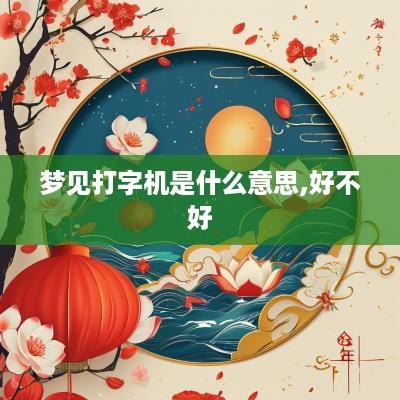 梦见打字机是什么意思,好不好