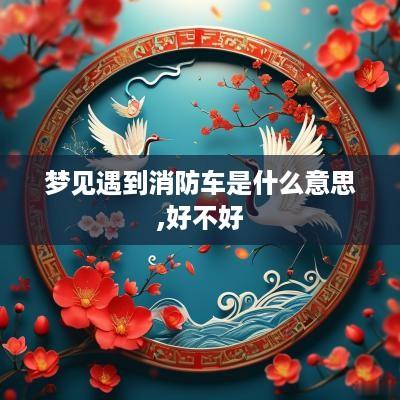 梦见遇到消防车是什么意思,好不好