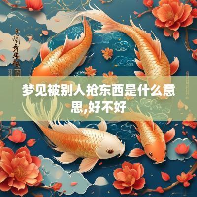 梦见被别人抢东西是什么意思,好不好