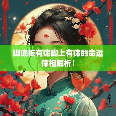脚底板有痣脚上有痣的命运痣相解析！