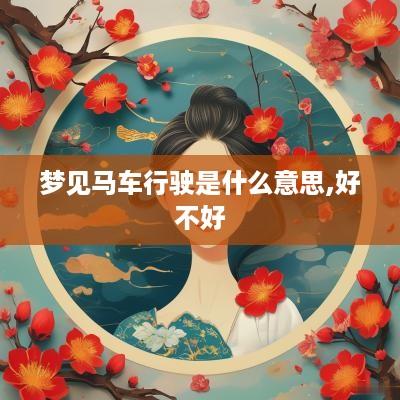 梦见马车行驶是什么意思,好不好