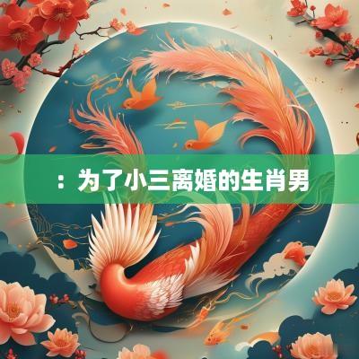 ：为了小三离婚的生肖男