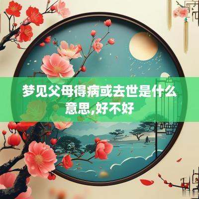 梦见父母得病或去世是什么意思,好不好