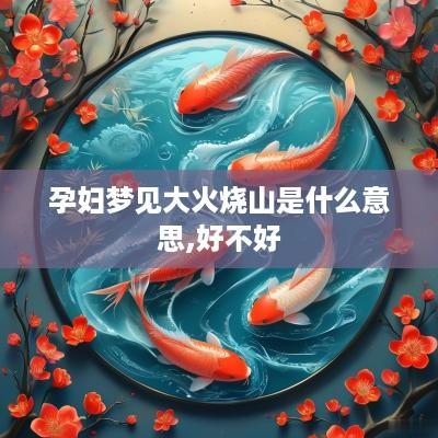 孕妇梦见大火烧山是什么意思,好不好
