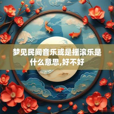 梦见民间音乐或是摇滚乐是什么意思,好不好