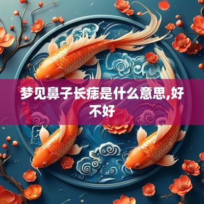 梦见鼻子长痣是什么意思,好不好