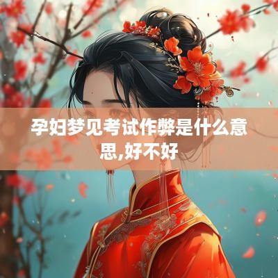 孕妇梦见考试作弊是什么意思,好不好