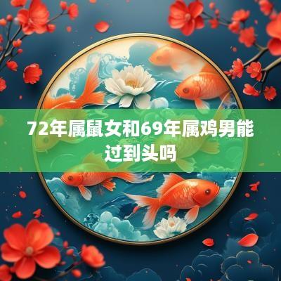 72年属鼠女和69年属鸡男能过到头吗