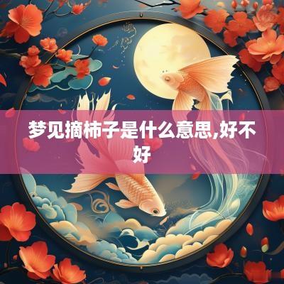 梦见摘柿子是什么意思,好不好