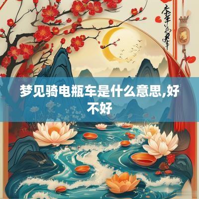 梦见骑电瓶车是什么意思,好不好