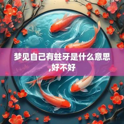 梦见自己有蛀牙是什么意思,好不好