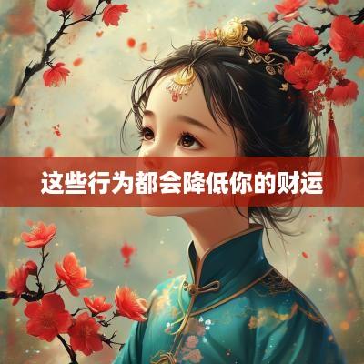 这些行为都会降低你的财运
