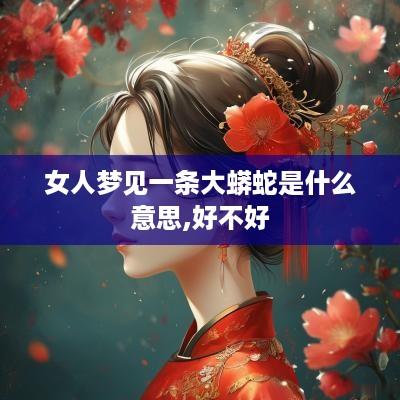 女人梦见一条大蟒蛇是什么意思,好不好