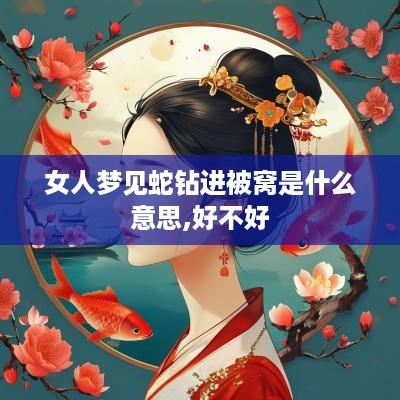 女人梦见蛇钻进被窝是什么意思,好不好