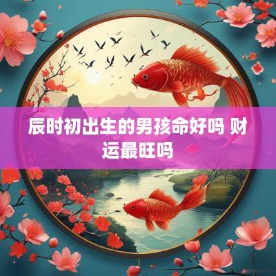 辰时初出生的男孩命好吗 财运最旺吗