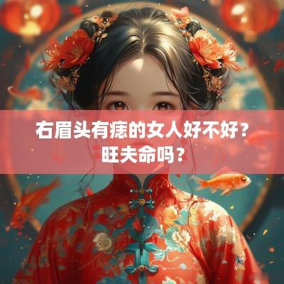 右眉头有痣的女人好不好？旺夫命吗？