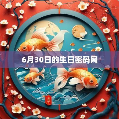 6月30日的生日密码网