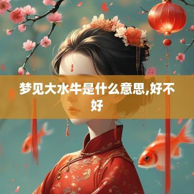 梦见大水牛是什么意思,好不好