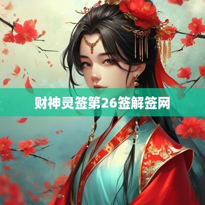 财神灵签第26签解签网
