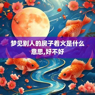 梦见别人的房子着火是什么意思,好不好