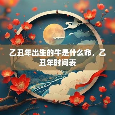 乙丑年出生的牛是什么命，乙丑年时间表