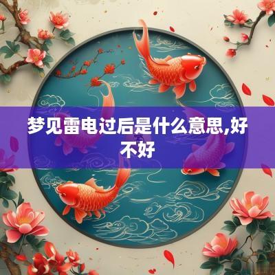 梦见雷电过后是什么意思,好不好