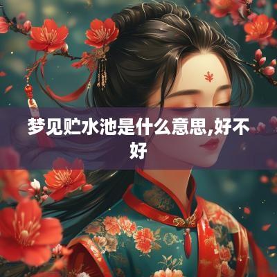 梦见贮水池是什么意思,好不好