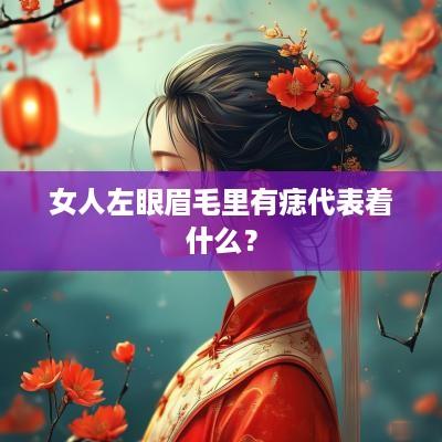 女人左眼眉毛里有痣代表着什么？
