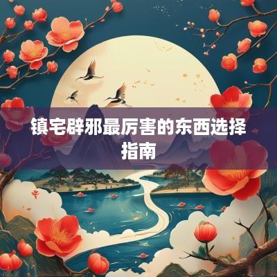 镇宅辟邪最厉害的东西选择指南