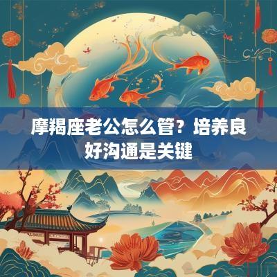 摩羯座老公怎么管？培养良好沟通是关键