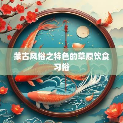 蒙古风俗之特色的草原饮食习俗