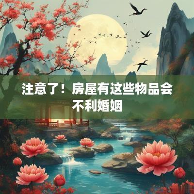 注意了！房屋有这些物品会不利婚姻