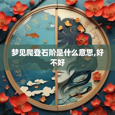 梦见爬登石阶是什么意思,好不好