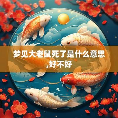 梦见大老鼠死了是什么意思,好不好