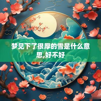 梦见下了很厚的雪是什么意思,好不好
