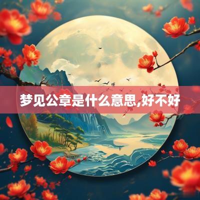 梦见公章是什么意思,好不好