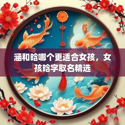 涵和晗哪个更适合女孩，女孩晗字取名精选