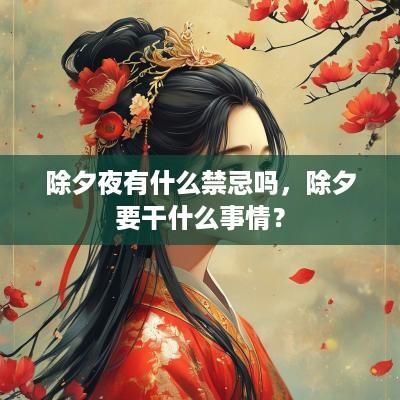除夕夜有什么禁忌吗，除夕要干什么事情？