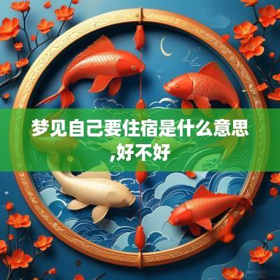 梦见自己要住宿是什么意思,好不好